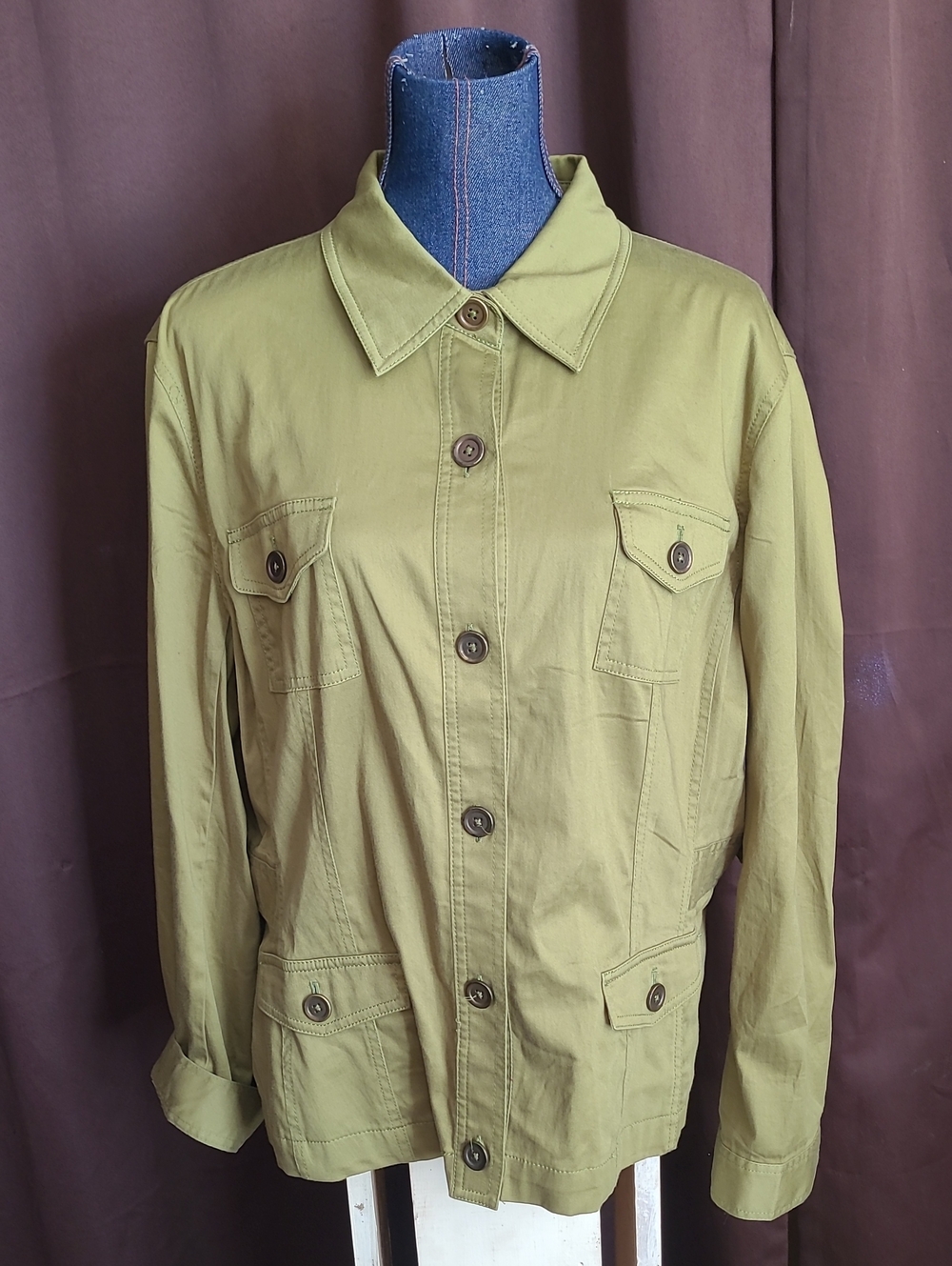 Jones New York Olive Field Utility Jacket